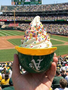 Oakland Athletics Mini Baseball Helmet 8oz Ice Cream Sundae Cup